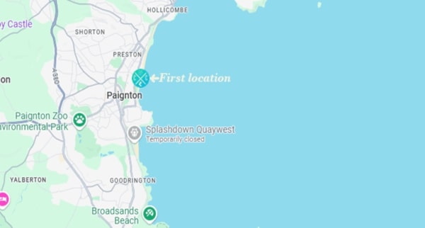 Map of Torbay beaches